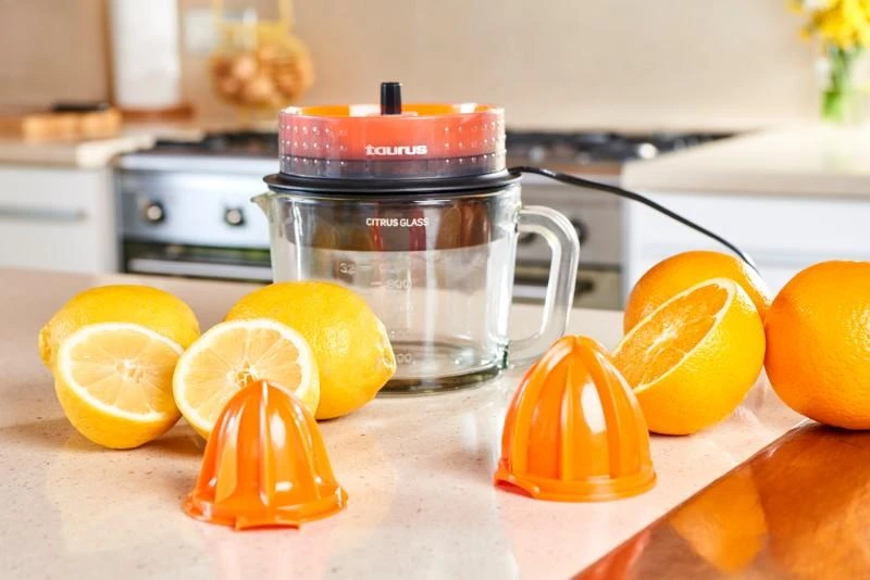 Citrusinių vaisių sulčiaspaudė Taurus CITRUSGLASS, su permatomu indu
