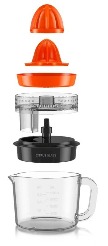 Citrusinių vaisių sulčiaspaudė Taurus CITRUSGLASS, su permatomu indu