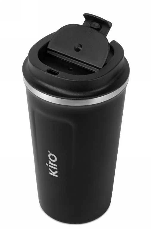 Termopuodelis su vakuumine izoliacija KIRO KI512B, juodos spalvos, 510 ml