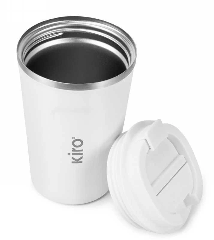 Termopuodelis su vakuumine izoliacija KIRO KI380W, baltos spalvos, 380 ml