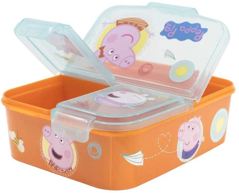 Pietų dėžutė STOR Multi Box Peppa Pig, Oranžinės spalvos
