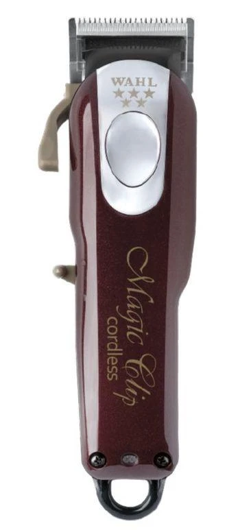 Rinkinys: profesionali plaukų kirpimo mašinėlė WAHL PRO Magic Clip Cordless 5 Star Line, mobili plaukų skutimo mašinėlė WAHL Home Travel Shaver, šepetėlis ir šepetys "Fade" plaukų kirpimui WAHP3615-0473