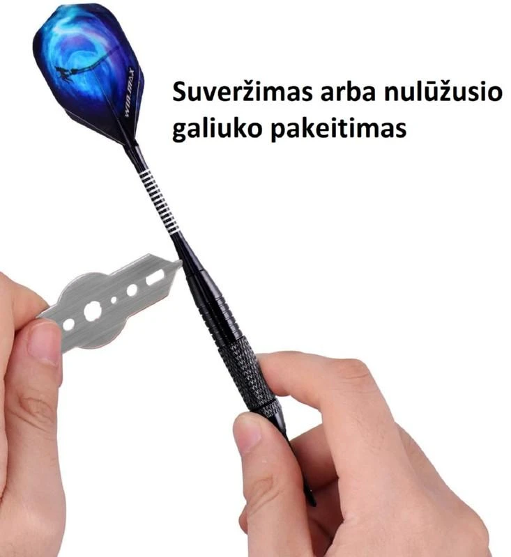 Smiginio strėlyčių rinkinys WIN.MAX Dart Set Combo, WMG70020, 12 vnt. strėlyčių
