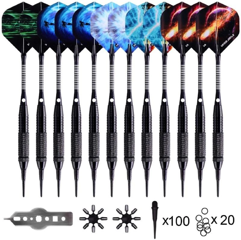 Smiginio strėlyčių rinkinys WIN.MAX Dart Set Combo, WMG70020, 12 vnt. strėlyčių