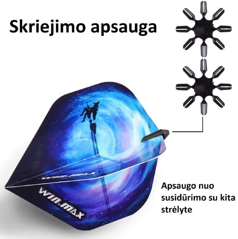 Smiginio strėlyčių rinkinys WIN.MAX Dart Set Combo, WMG70020, 12 vnt. strėlyčių