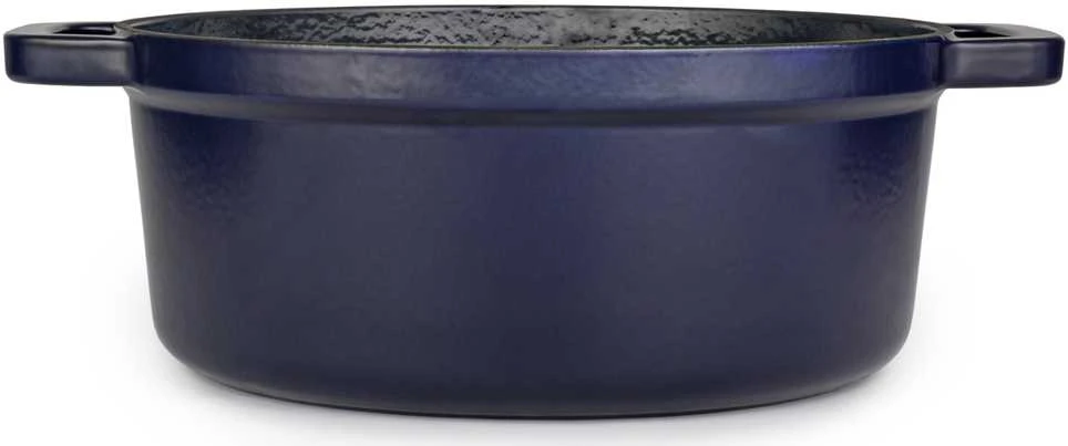 Apvalus emaliuotas ketaus puodas Zyle ZY01BLKI Ø27 cm, 5 l, mėlynas