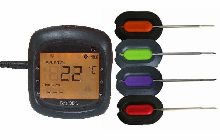 Zyle Grilio termometras EASYBBQPro3, naudojamas su Bluetooth ir telefono programėle