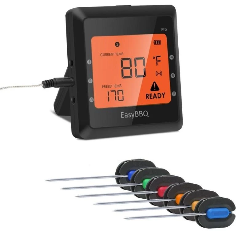Zyle Grilio termometras EASYBBQPro4, naudojamas su Bluetooth ir telefono programėle