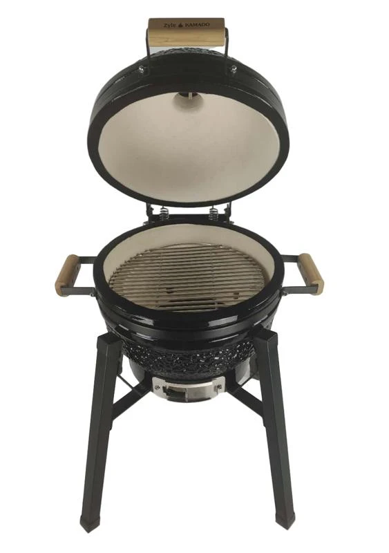 Kamado grilis su priedais Zyle 39,8 cm, Starter, ZY16KSBLSET, juodas