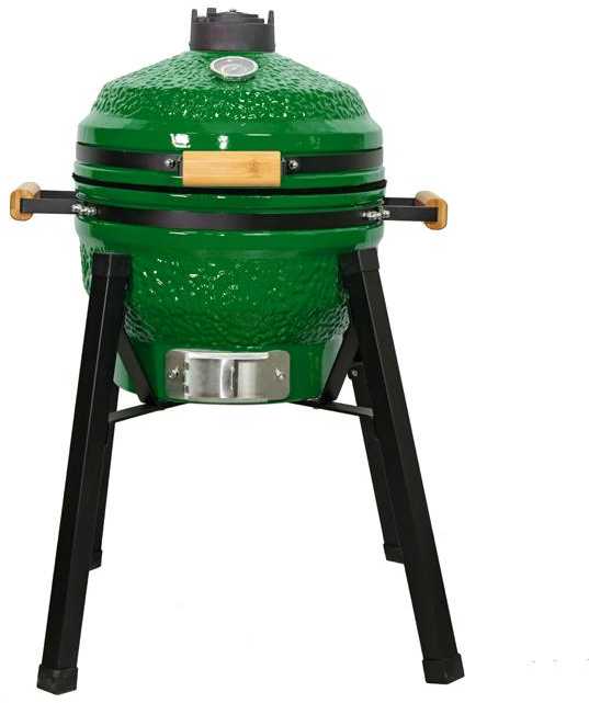 Kamado grilis su priedais Zyle 39,8 cm, Starter, ZY16KSGRSET, žalias