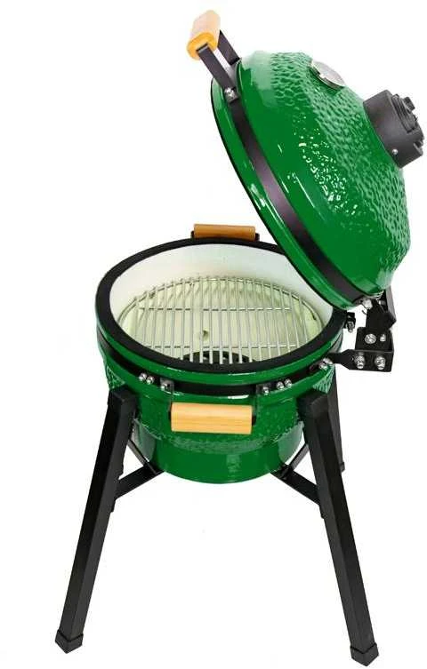 Kamado grilis su priedais Zyle 39,8 cm, Starter, ZY16KSGRSET, žalias