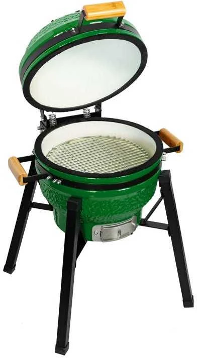 Kamado grilis su priedais Zyle 39,8 cm, Starter, ZY16KSGRSET, žalias