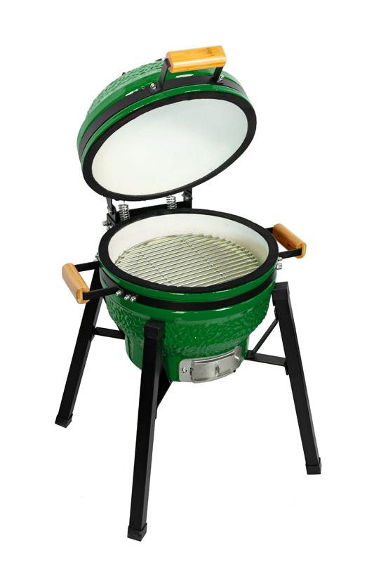 Kamado grilis su priedais Zyle 39,8 cm, Starter, ZY16KSGRSET, žalias