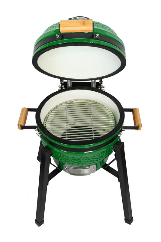 Kamado grilis su priedais Zyle 39,8 cm, Starter, ZY16KSGRSET, žalias