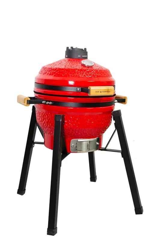 Kamado grilis su priedais Zyle 39,8 cm, Starter, ZY16KSRDSET, raudonas