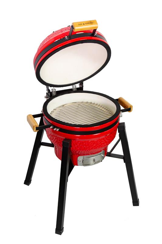 Kamado grilis su priedais Zyle 39,8 cm, Starter, ZY16KSRDSET, raudonas