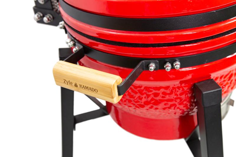 Kamado grilis su priedais Zyle 39,8 cm, Starter, ZY16KSRDSET, raudonas