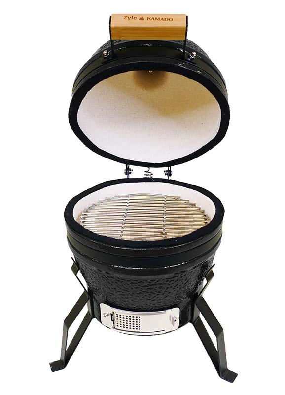 Kamado grilis Zyle 33 cm, Mini ZY13KSBLBBQ2, juodas