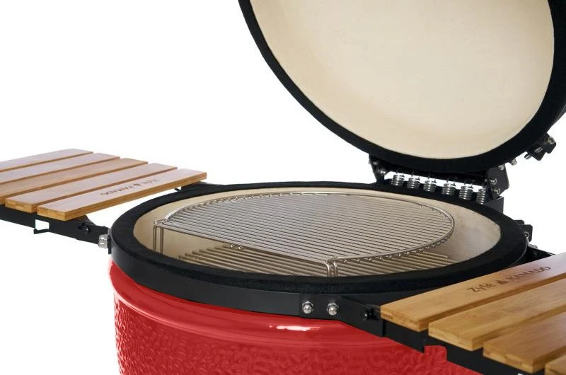 Kamado grilis su priedais Zyle Kamado 69 cm, The King ZY27RDSET, raudonas