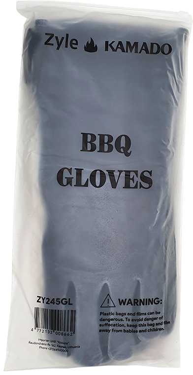 Karščiui atsparios pirštinės Zyle Kamado ZY245GL, skirtos griliams, pilkos