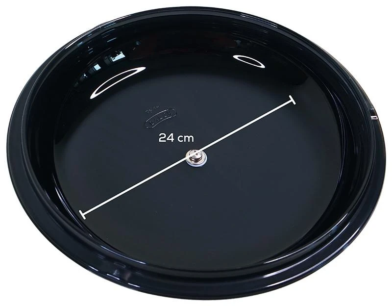 Zyle Stiklinis dangtis ZY024BLD Ø24 cm, juodas