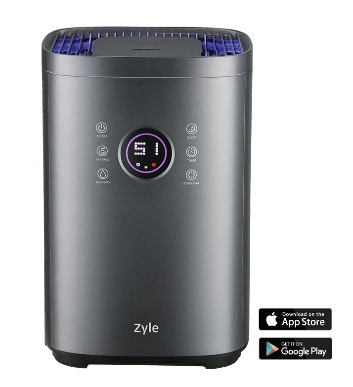 Ultragarsinis oro drėkintuvas Zyle ZY114HG, veikiantis su telefono programėle, sidabrinės spalvos