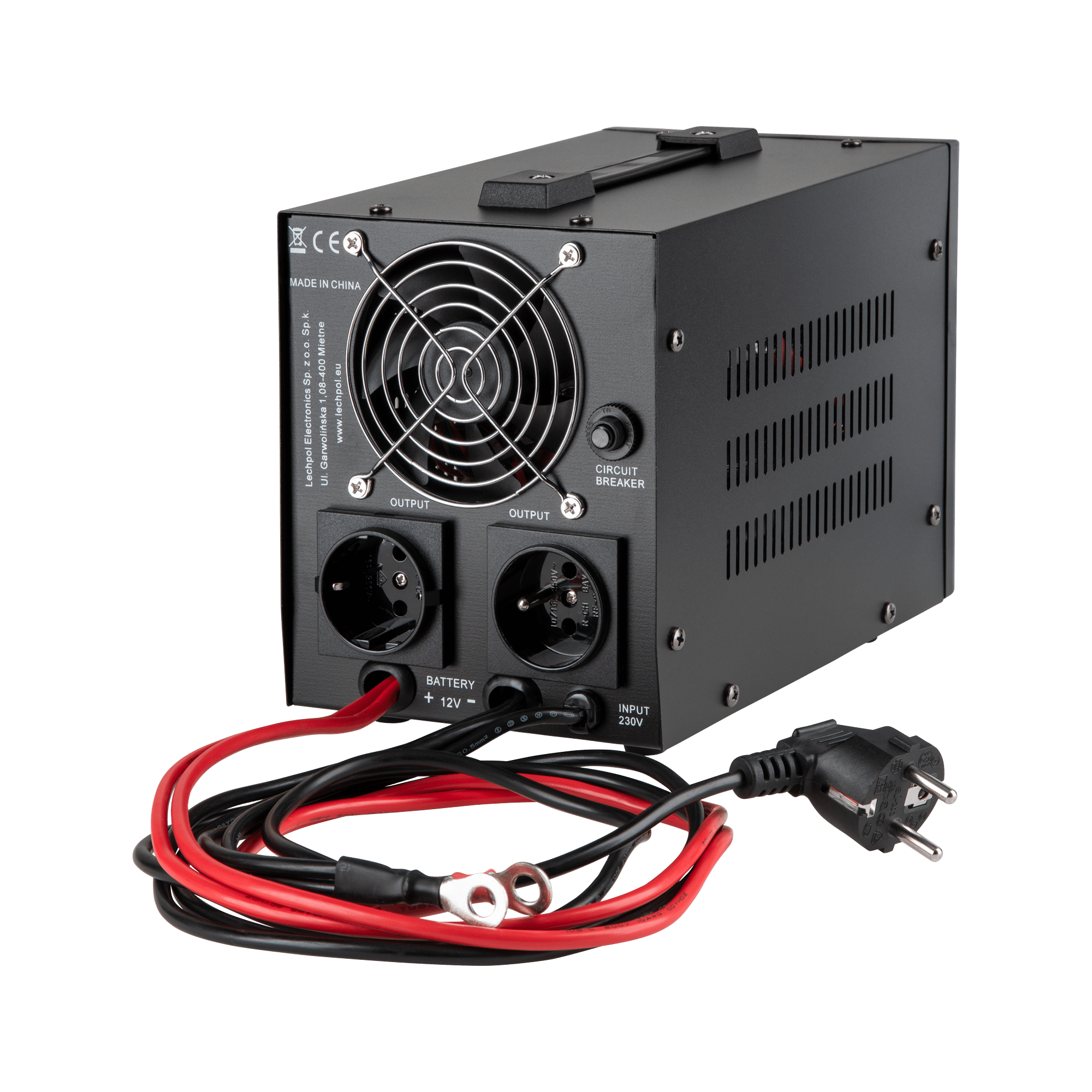 KEMOT PROsinus-800 nepertraukiamo maitinimo šaltinis su gryna sinusine banga ir įkrovimo funkcija 12V 230V 800VA/500W - juoda
