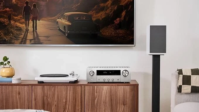 Muzikinis centras Denon DRA-900H 100W - 2.2 Chanel 100W 8K AV imtuvas su įmontuotu HEOS®, sidabrinis
