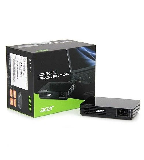 Acer C120 LED duomenų projektorius 100 ANSI lumens DLP WVGA (854x480) Nešiojamas projektorius Juoda