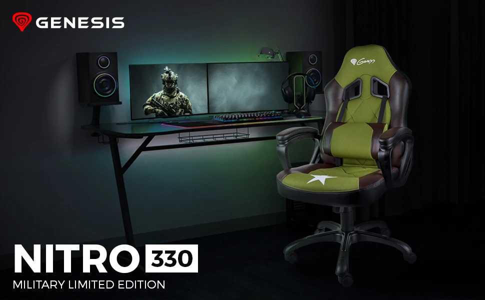 Žaidimų kėdė Genesis Nitro 330 Military (Limited Edition) Gaming Chair