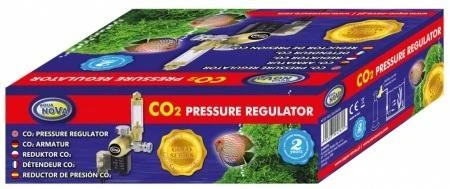 AQUA NOVA CO2 reguliatorius su burbulų skaičiuotuvu ir elektriniu vožtuvu