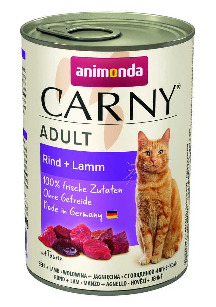 Animoda Animonda Carny adult 400g suaugusių kačių konservai su jautiena ir ėriena
