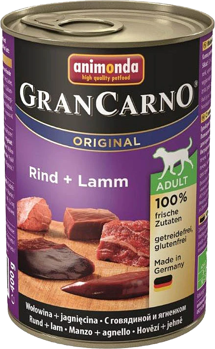 Animoda Animonda Grancarno adult 400g suaugusių šunų konservai su jautiena ir ėriena MR