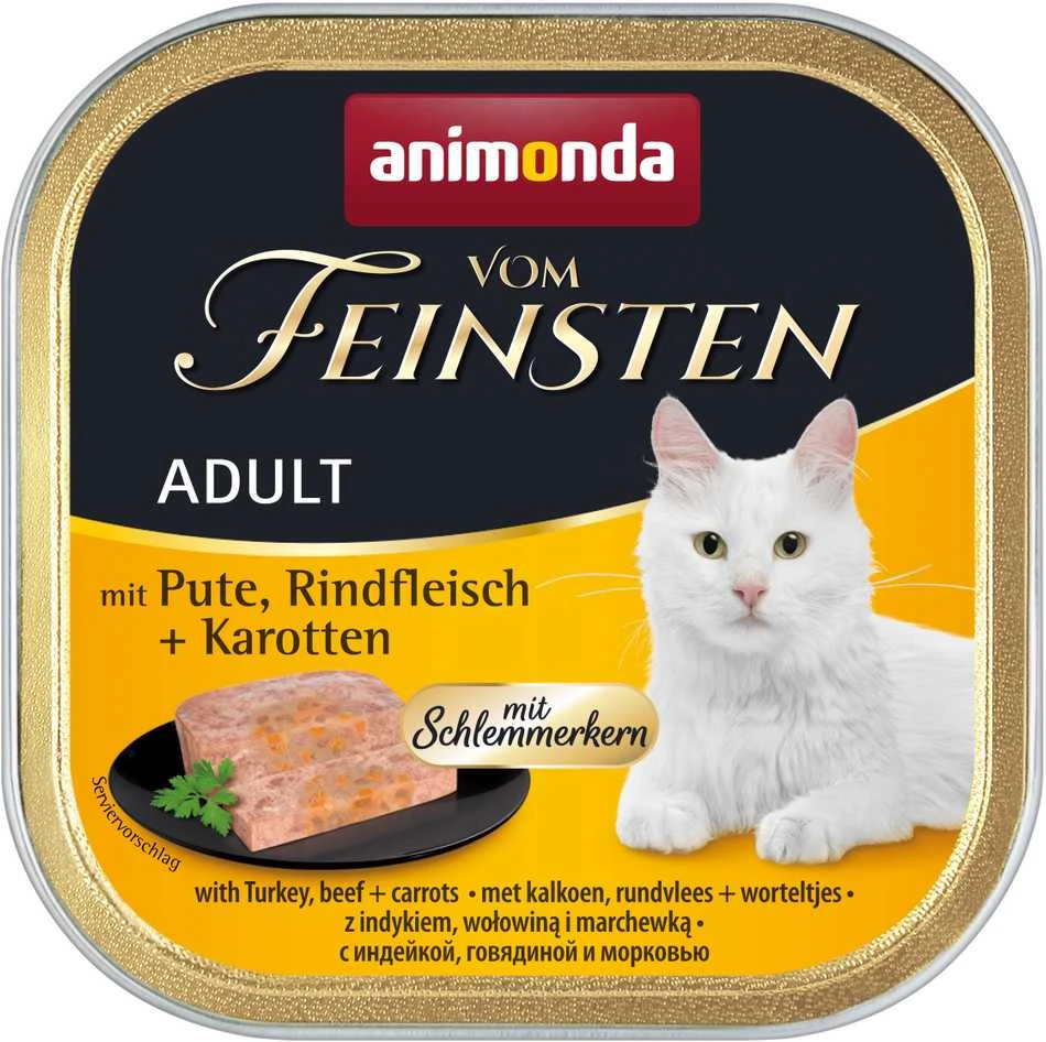 Animoda Animonda Vom feinsten schlemmerkern su kalakutiena, jautiena ir morkomis, 100g kons.katėms