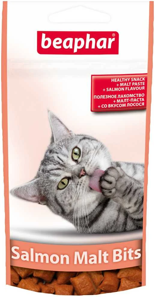 Beaphar Malt-bits salmon cat 35g lašišos skonio skanėst-pagalvėlės katėms