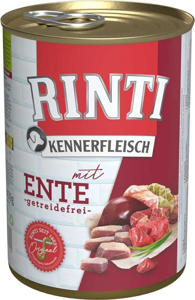 FINNERN GmbH end Co. KG Rinti Kennerfleisch suaugusių šunų konservuotas pašaras su antiena, 400g