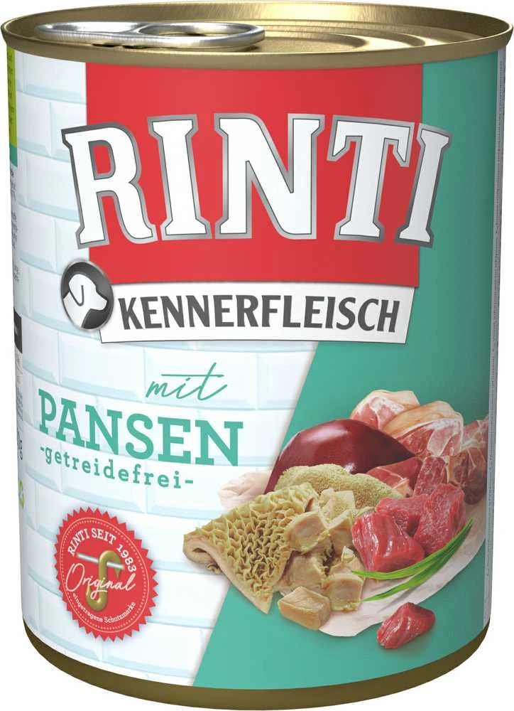 FINNERN GmbH end Co. KG Rinti Kennerfleisch suaugusių šunų konservuotas pašaras su žarnokais, 800g