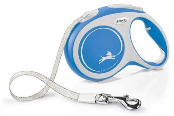 Flexi New Comfort L pavadėlis šunims iki 50kg juostinis 8m mėlynos spalvos