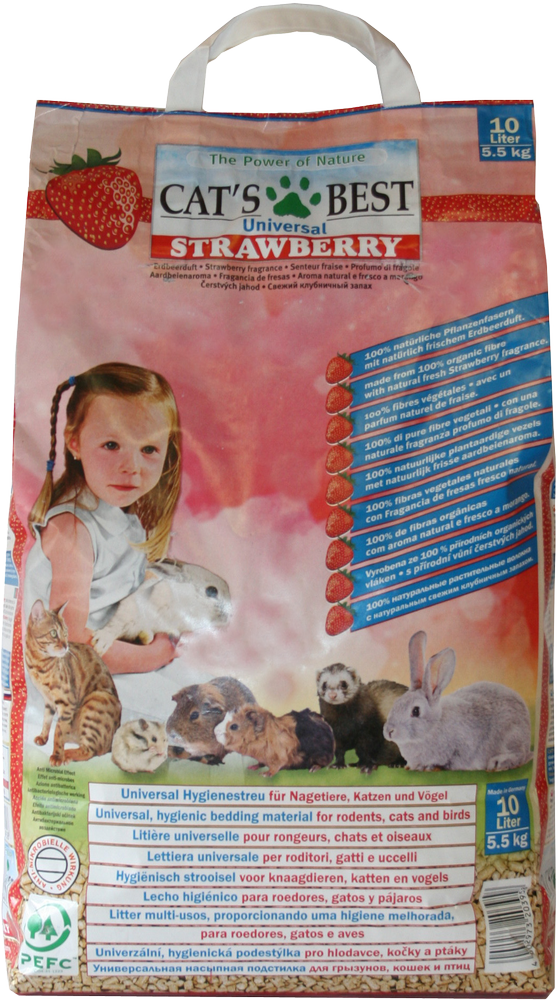 JRS Petcare GmbH and Co. KG Cats Best Universal Strawberry 10 L granuliuotas natūralus pjuv kraikas