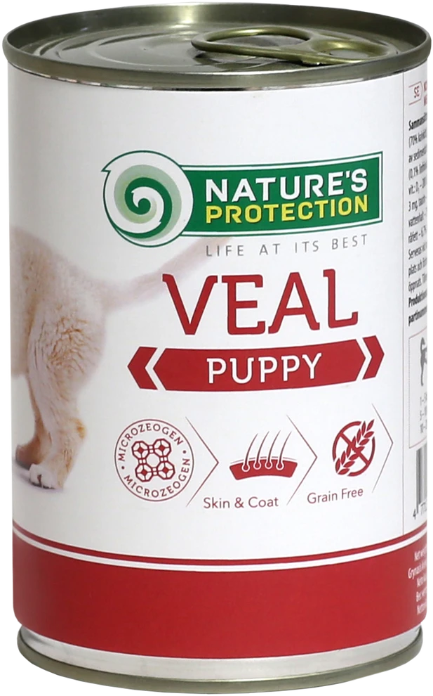 Natures Protection Lovely Hunter NP Puppy Veal 400g konservuotas pašaras šunims su veršiena