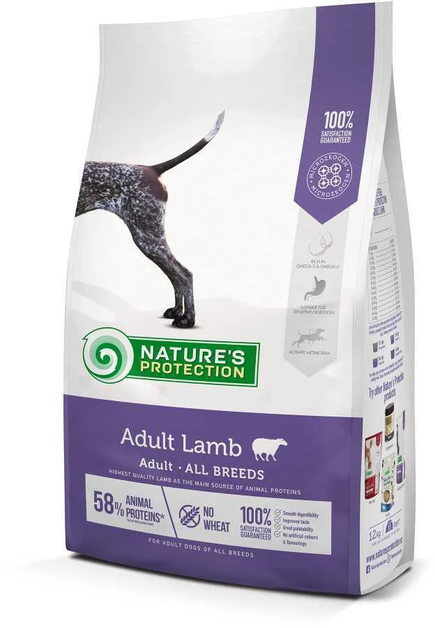 Nature's Protection Adult ėriena All breed dog 12 kg, suaugusių visų veislių šunų sausas pašaras su ėriena