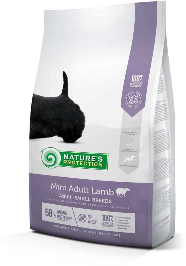 Nature's Protection Mini Adult ėriena Small breed dog 7.5kg, mažų veislių suaugusių šunų sausas pašaras su ėriena