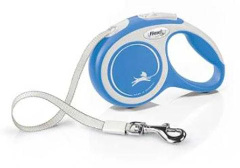 Flexi New Comfort S pavadėlis šunims iki 15kg juostinis 5m mėlynos spalvos