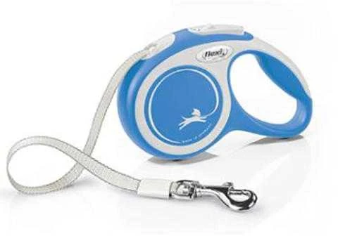 Flexi New Comfort XS pavadėlis šunims iki 12kg juostinis 3m mėlynos spalvos