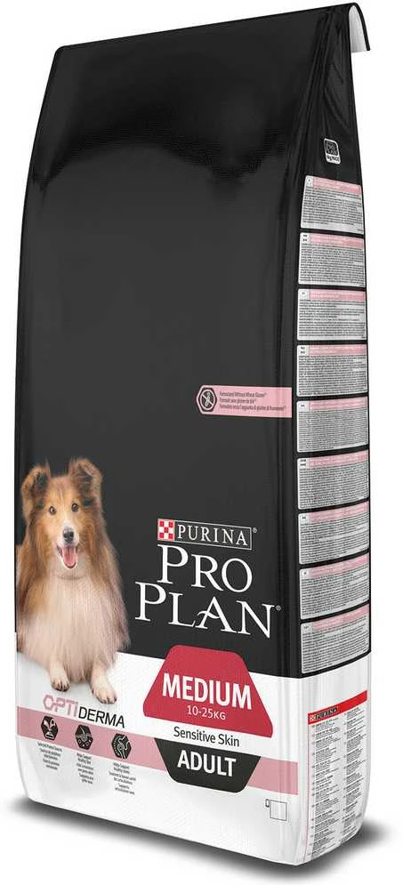 Purina Pro Plan OPTIDERMA dog adult Medium Sensitive Skin 14 kg, suaugusių vidutinių veislių, turinčių jautrią odą šunų sausas pašaras 12367239