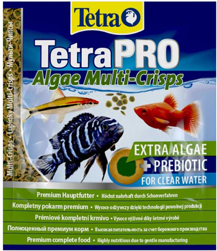 TETRA TetraPRO Algae Multi-Crisps 12 g, dekoratyvinių žuvų pašaras