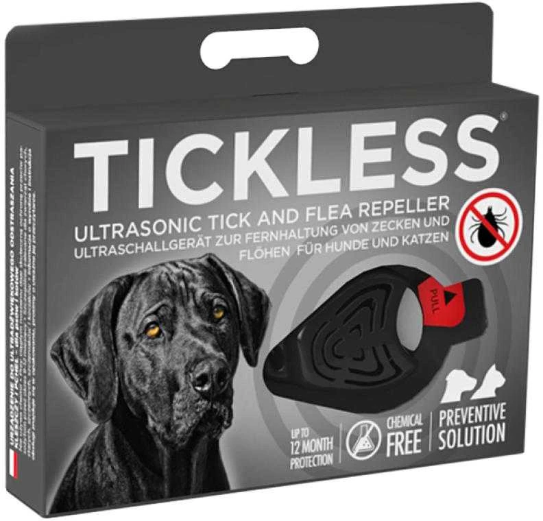 TickLess ultragarsinis šunų pakabukas nuo erkių ir blusų, juodos spalva