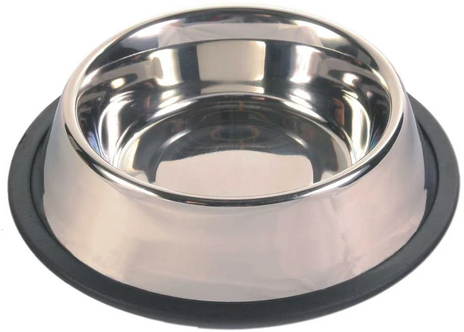 Trixie Dubenėlis metalinis 0.45l 14cm su guma
