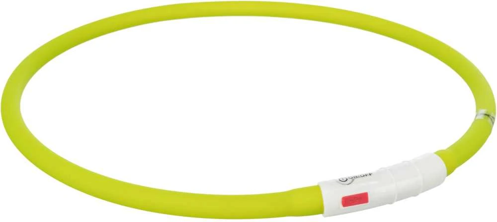 TRIXIE LED antkaklis USB, silikonas, XS-XL 70cm/10mm, žalias