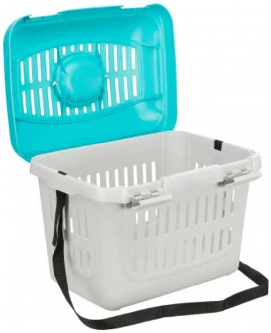 Trixie Midi-Capri transportavimo boksas, šviesiai pilkas / turkio spalvos, 44 × 33 × 32 cm, SPEC